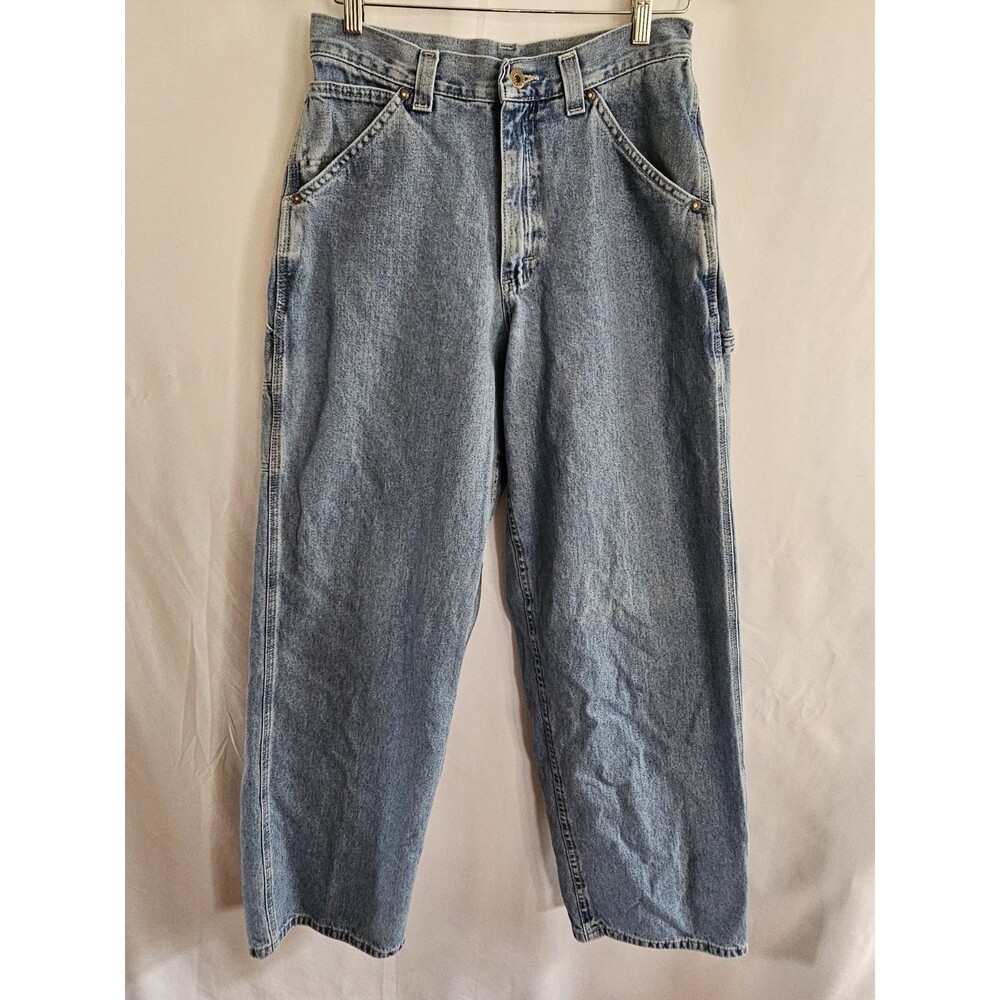 Vintage 90's Men's Lee Dungarees Carpenter Denim Work Utility Jeans Size 30 x 32